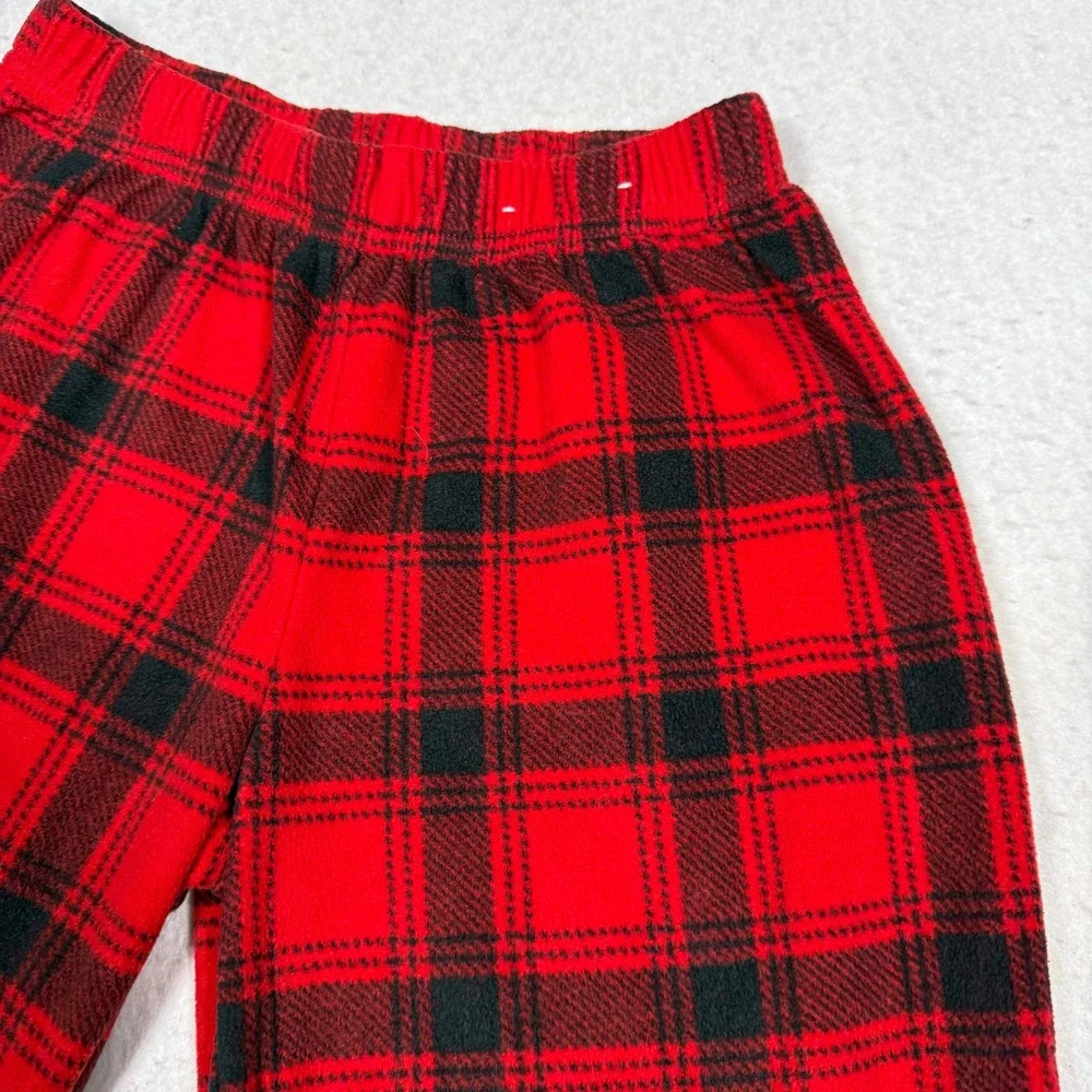 Wondershop Target Kids Red Black Buffalo Plaid Fleece Pajama Pants Size M 8